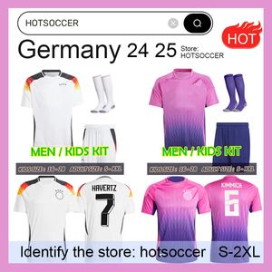 24 25 HAVERTZ BRANDT SANE Voetbalshirt Eurocup Duitsland 2024 Voetbalshirt Heren Kindertenue SetHome Away Paars GNABRY MULLER HOFMANN KIMMICH hotsoccer