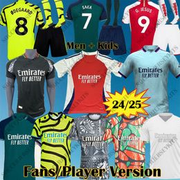 24 25 Havertz Rice Smith Rowe G.Jesus Saka Fans Player versie 2023 voetbalkits shirt Men Kids Boys Sets Ass Nall Jersey Kids Soccer Jersey Saliba Soccer Wear