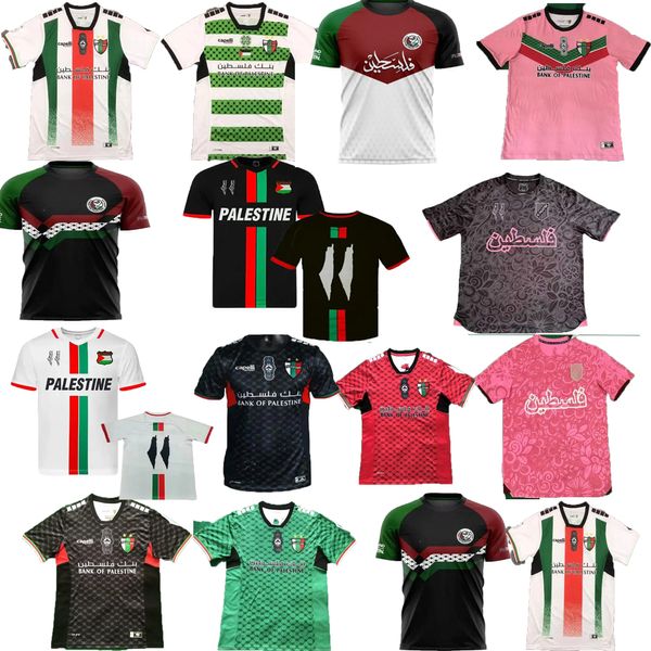 24/25 camisetas de fútbol calientes Palestino Múltiples estilos Deportivo Palestina libre JIMENEZ BENITEZ CORTES Camiseta de fútbol con raya central negra Guerra Justicia Marcha PRE CAMISETA