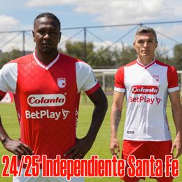 24 25 Independientes Jerseys de fútbol Santa Fe Hugo Rodallega Versión Versión Daniel Moreno Dani Torres 2024 2025 Home Red Men tamaño S-2xl Camisetas de fútbol