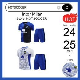 24 25 Inter Football Club Milan Training Uniform 2024 2025 Milan Sports korte mouw shorts herenuitrusting