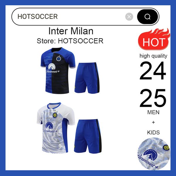 24 25 Inter Football Club Milan Uniforme de entrenamiento 2024 2025 Milan Sports Shorts de manga corta Equipamiento masculino