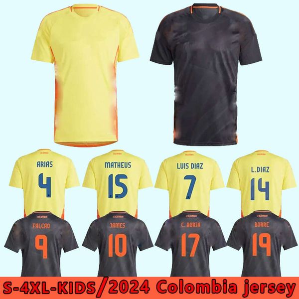 24/25 James Soccer Jerseys Kits Kit 2025 Columbia Soccer Jerseys Camisa de fútbol Camisetas 2024 Copa América D. Valoyes Arango C. Chucho