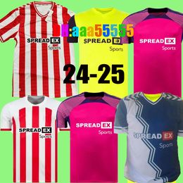 Sunderland 24 25 Home Away Soccer Jerseys Stewart Simms Roberts Amad Clarke Dajaku Embleton Evans O'Nien 2024 2025 Voetbalshirt Pritchard