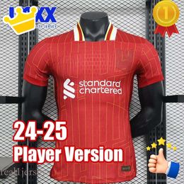 24-25 LIV JMXX Liverpudlian Voetbalshirts Thuis Uit Derde Heren Diaz Szoboszlai Amold Salah Allister Uniformen Jersey Man Voetbalshirt 2024 2025 Spelerversie soo