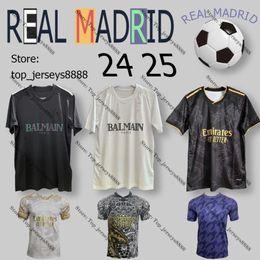 24 25 Maillot d'entraînement de Madrid Camiseta 8ème maillot de football des champions 23 24 Édition spéciale China Dragon Maillot de football Belingham du Real Madrid Maillots de club multiples