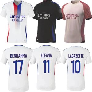 24 25 Maillot Lyon Soccer Jerseys Home Away 2024 2025 Olympique Lyonnais OL Digital 3rd Fourth Shirts Traore Memphis Men Football Shirt Kits Kits Equipement Bruno G