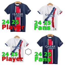 24 25 MAILLOT MBAPPE SOCKER JIREYS KIDS KIT 23/24 Player Versie Training Pre Match Maglia Paris Home Away Football Shirt Hakimi Fabian Vitinha O Dembele