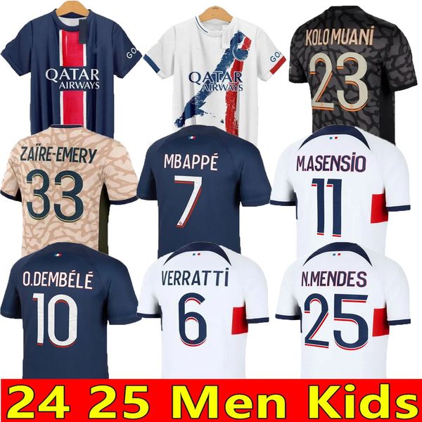 24 25 Maillot Mbappe Soccer Jerseys Kid Kit 23/24 TRAPET