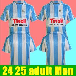 24 25 Malaga CF Camiseta Soccer Jersey 120 Aniversario Kids Kit Remake Retro 2024 2025 Home Away Football Shirts Men Bustinza M. Juande Ramon Febas Alex Gallar Sol Munoz