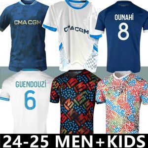 24 25 Jerseys de football spécial Marseille 2023 2024 Foot Maillot Om Vitinha Guendouzi Gigot Gerson Payet Clauss Football Shirts Men Kids Uniforme Fans Joueur