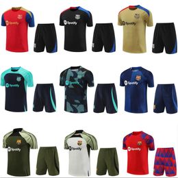 24 25 Mannen Kinderen Barcelona Shorts Tracksuit Soccer Jersey Barca Set volwassen trainingspak 23/24 Vestpak voor korte mouwen Tracksuits voor volwassenen en kindersets