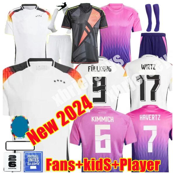 24-25 hommes Kroos Euro Cup 2024 Germanys Soccer Jerseys Hummels Gnabry Werner Draxler Reus Muller Gotze Kroos Gnabry Football Shirt