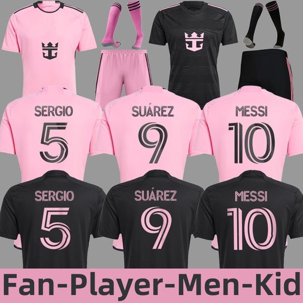 24/25 MESSIS Inter MiamiS Fans Player version hommes kits enfants Inter MiamiS FC Maillots de football à domicile SUAREZ maillots de football SERGIO JORDI ALBA MOTA kits de football