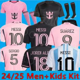 24 25 Messis Inters Miamis Soccer Jerseys Football Shirts 23 2024 Mota Gomez Matuidi Higuain Suarez Trapp Pellegrini Pizarro Sergio FC Jersey Fans Football Jersers Football