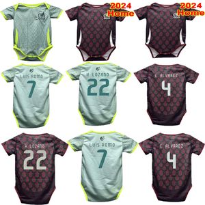 24/25 Mexico Baby Soccer Jerseys H. Lozano Araujo G.ochoa Rodriguez E.Sanchez Arteagaa J.Gallardo Home Away Football Shirts BB Short Sleeve