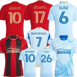 24 25 mls Atlanta United Soccer Jerseys Home Away 2024 2025 Almada Giakoumakis Home Away Away 3rd Third Araujo Damm Football Shirt Hen Kid Kit