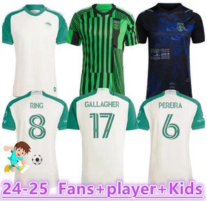 24 25 mls Austin FC Soccer Jersey Away Blue Djitte Driussi Ring Cecilio Fagundez Urutti Football Shirts Uniform Top Fans Version Taille S-XXL PRIDE PRE-MATCH8899