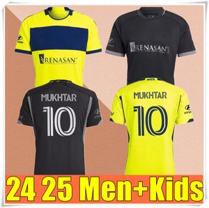 24 25 MLS Nashville SC Voetbalshirts The Kits Man Major League 2023 2024 Voetbalshirt Primary Home Geel Uit Man In Zwart SURRIDGE MUKHTAR SHAFFELBURG BOYD MOORE