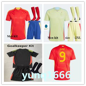 24 25 Morata Gavi Soccer Jerseys 2024 Men Kit en Socks Football Sets 2025 Home Away Torres Rodrigo Pedri Lamine Yamal Asensio Jersey