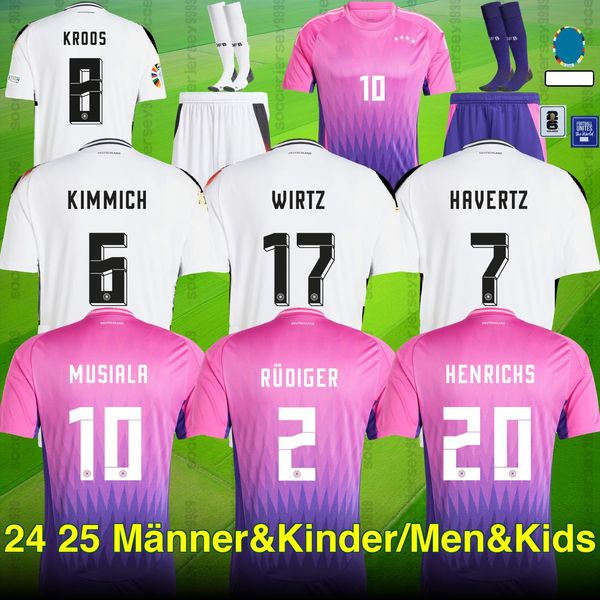 24 25 Musiala Havertz Musiala Kroos Soccer Jersey 2024 Euro Cup Germanys National Team Football Fansplayer Shirt 2025 Men Kids Kit Home Away Gnabry Henrichs Kimmich