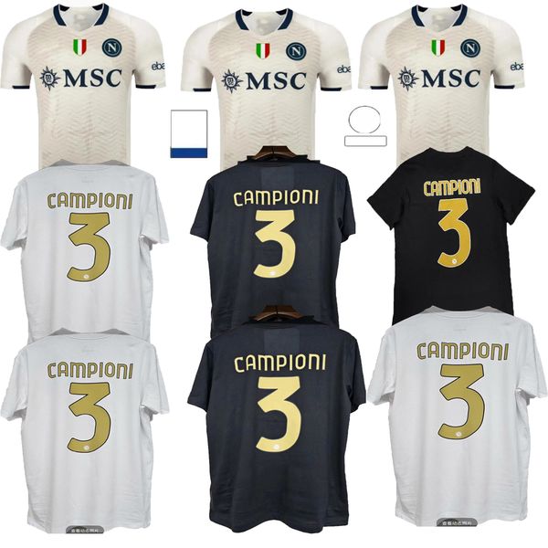 24/25 Napoli Brand New Jersey Numéro 3 Maillots de football LOZANO OSIMHEN Kvaratskhelia EDITION LIMITÉE Maillot de football MAGLIA DI LORENZO MARADONA Maillots de foot kit homme