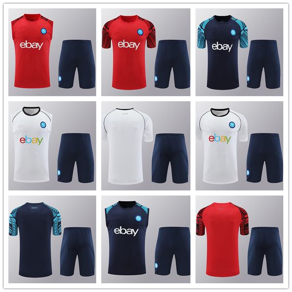 24 25 Maillots de football Napoli Maglia Naples 2023 Zielinski Anguissa Olivera Kvaratskhelia Entraînement à manches courtes suit le maillot de football Osimhen Lozano SSC