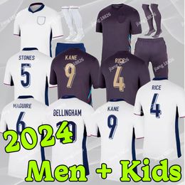 24 25 National Englands voetbalshirt Doelman Mannen Kids Kit Sets Uniform Wereldbeker Wereldbeker Mead Soccer Jersey Kane Sterling Rashford Sancho Grealish Mount Foden Saka