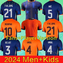 24 25 Nederland MEMPHIS 23 24 Holland club jersey DE JONG VIRGIL DUMFRIES BERGVIJN Shirt 2024 KLAASSEN BLIND DE LIGT heren kindertenue voetbalshirt FANS Speler MALEN