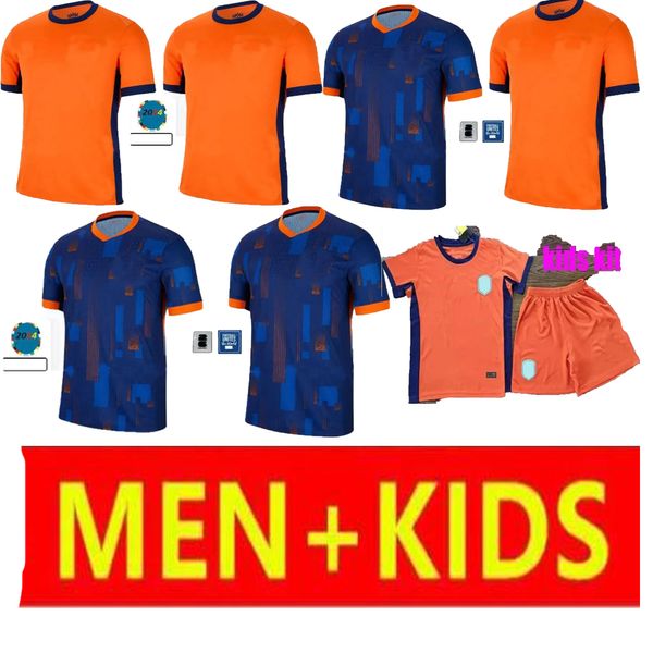 24/25 Equipo holandés Camisetas de fútbol DE JONG VIRGIL DE LIGT GAKPO DUMFRIES BERGVIJN KLAASSEN Fans MEMPHIS Camiseta de fútbol Hombres Niños Kits 24 25 Local Visitante