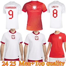 24 25 New Polands Lewandowski Soccer Jerseys Polonia 2024 KRYCHOWIAK GROSICKI Zielinski Milik Zalewski Szymanski Polonais Football Shirt Hommes Enfants Uniforme