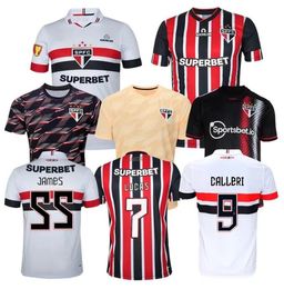 24 25 Nueva camiseta del Sao Paulo Football Club LUCIANO PATO JAMES 2025 Kit de camiseta de fútbol deportivo de manga corta para niños y hombres La Fiona LUCAS PABLO MAIA tercera camiseta de local y visitante