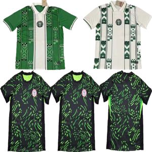 24 25 Nigeria IHEANACHO AINA Maillots de football pour hommes Équipe nationale 24 25 SIMON OMERUO A. IWBOI Costume d'avant-match à domicile Blanc Noir Chemises de football