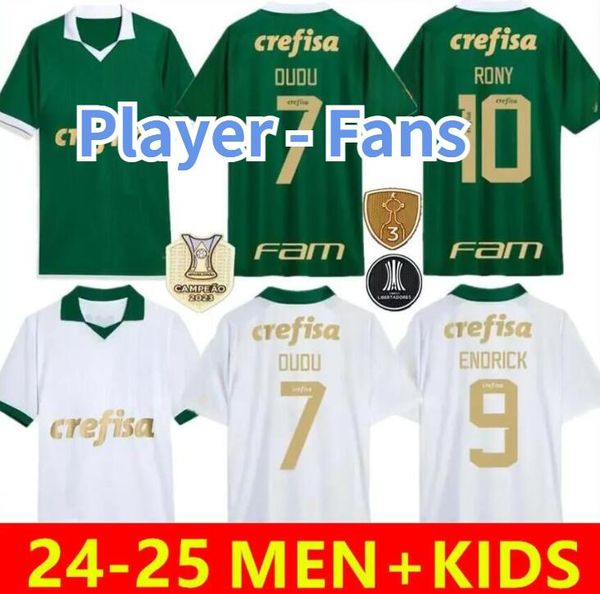 24 25 Palmeiras DUDU camisetas de fútbol 2024 Inicio verde BRENO LOPES RONY G.GOMEZ Camiseta visitante D.Barbosa LUCAS LIMA G.MENINO MINA G.VERON kit para niños uniformes de fútbol