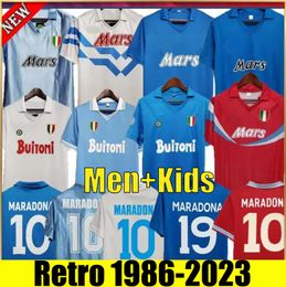 86 87 NAPOLI RETRO SOCKER JIRES MARADONA VINTAGE 88 89 1986 1987 1990 1991 2013 2014 Home Away Coppa Italia Naples Men Kids Classic Football Shirts