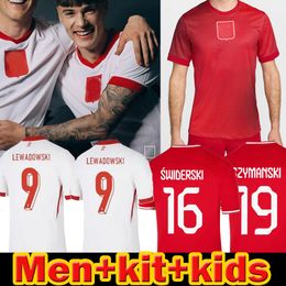 24/25 Polands Grosicki Szymanski Milik #7 Grosicki #11 Zielinski #20 KryChowiak #10 Piatek 2024 2025 Camisa de fútbol para niños Kit Kit