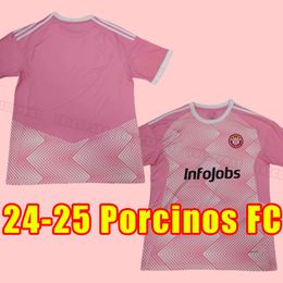 24 25 Porcinos FC Soccer Jerseys King's League of Espagne 2024 2025 Kings League Info Football Shirts Pique Cchicharito Kun Aguero Hernandez Casillas Men