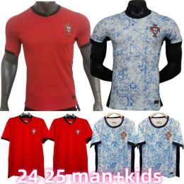 24 25 Portugal B.FERNANDES Maillots de football Équipe nationale 2024 BRUNO FERNANDES JOAO FELIX RONALDO Bernardo Diogo J. JOAO CANCELO Kits de maillots de football