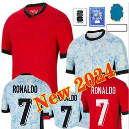 24 25 Portugal B.FERNANDES voetbalshirts nationale ploeg Europa Cup BRUNO FERNANDES JOAO FELIX RONALDO Bernardo Diogo J. JOAO CANCELO voetbalshirt Kits sok