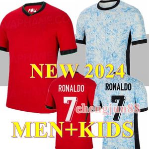 24 25 Portugal B.FERNANDES camisetas de fútbol equipo nacional 2024 BRUNO FERNANDES JOAO FELIX RONALDO Bernardo Diogo J. JOAO CANCELO camiseta de fútbol Kits calcetín conjuntos completos