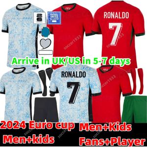 2024 Euro Cup Portuguesa Portugal Soccer Jerseys Ronaldo Joao Felix Pepe Bermardo B.Fernandes Camisa de Futebol 24 25 J.Moutinho Football Shirt Men Kid