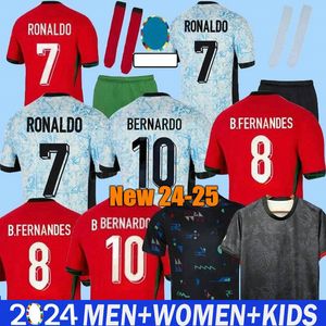 24 25 Portugal B.Cernandes Soccer Jerseys National Team European Cup CR7 Pepe Bruno Joao Felix Ronaldo Bernardo Diogo J. Joao Annulyo voetbalshirt Kits Vol