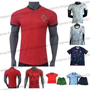 24 25 Portugal Soccer Jersey Joao Felix Pepe Bermardo B.Cernandes Camisa de Futebol Football Shirt Men Kids Kit Player Maillot de Foot Away Portuguesa Home Fans Train