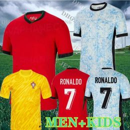 24 25 Portugal Soccer Jerseys Ronaldo 2024 Portugese truien Joao Felix Ruben Neves Diogo Portugieser Portugal voetbalshirt Team Men Kids Kit doelman