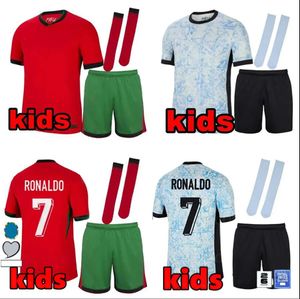 24 25 Jerseys de football du Portugal Ronaldo 2024 Euro Cup Portugal Jerseys Joao Felix Ruben Neves Diogo Portugieser Portugal Football Shirt Men Kid Kit Kit Kit Kit Kit Kit Kit Kit Kit