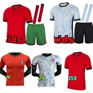 24 25 Jerseys de football du Portugal Ronaldo Bruno Fernandes Diogo J. Portuguesa Uruguay Joao Felix 2026 Qualifiants Shirt Football Premier Home Away Kids Shirt