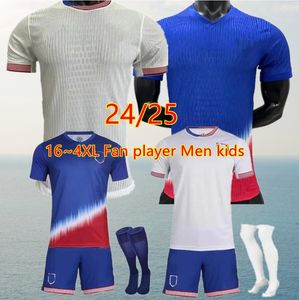 24 25 PULISIC MCKENNIE voetbalshirt ERTZ Heath ALTIDORE PRESS WOOD MORGAN LLOYD 2024 2025 Amerika voetbalshirt Verenigde Staten Camisetas USA USMNT PLAYER Heren tenue