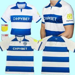 24 25 Queens Park Rangers Mens Soccer Jerseys Willock Amos Roberts Dykes Johansen Home Shirts Football Shirts Short Manneve Uniforms 2024 2025 Home weg