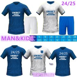 24 25 Rangers Soccer Jerseys 2024 2025 Away Glasgow Colak Roofe Lundstram Hagi Barker Morelos Tavernier Kent Tillman FC Fashion Jr Football Shirt Kid Kit Kit Kit