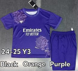 24/25 Real Madrids voetbaltruien Y3 Co merkstijlen Kits Kids Uniforms Jersey voetbal shirts 2024 2025 Top en shorts kinderversie